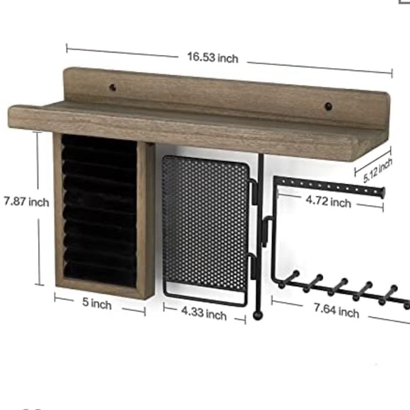 *NEW* Hanging Jewelry Organizer Wall Mount - Picture 2 of 9